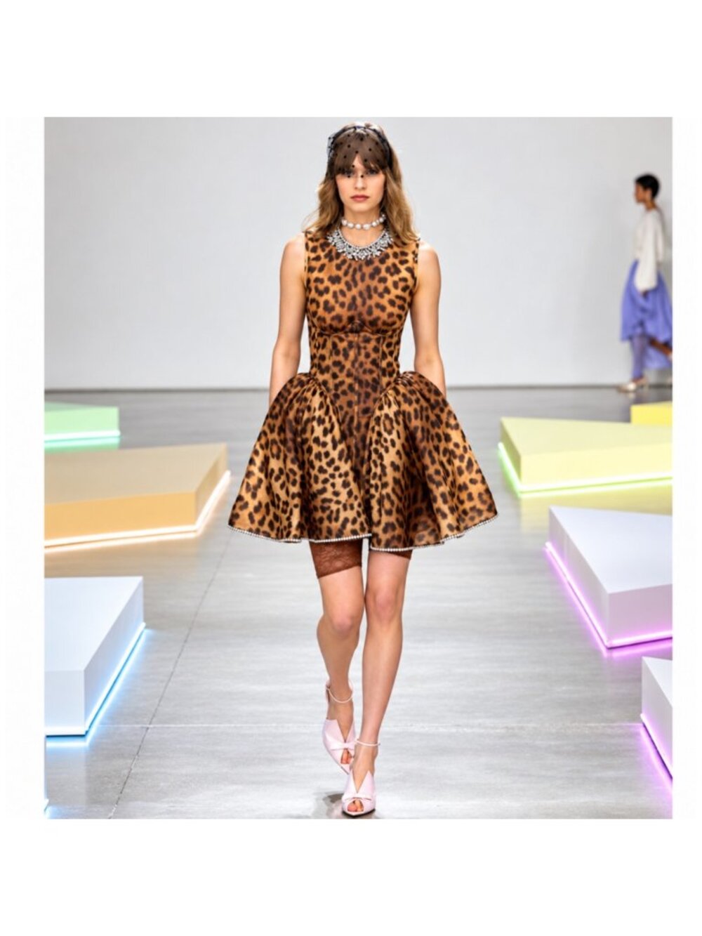 Zimmermann print crystal embellished pleated mini dress Size M NWT